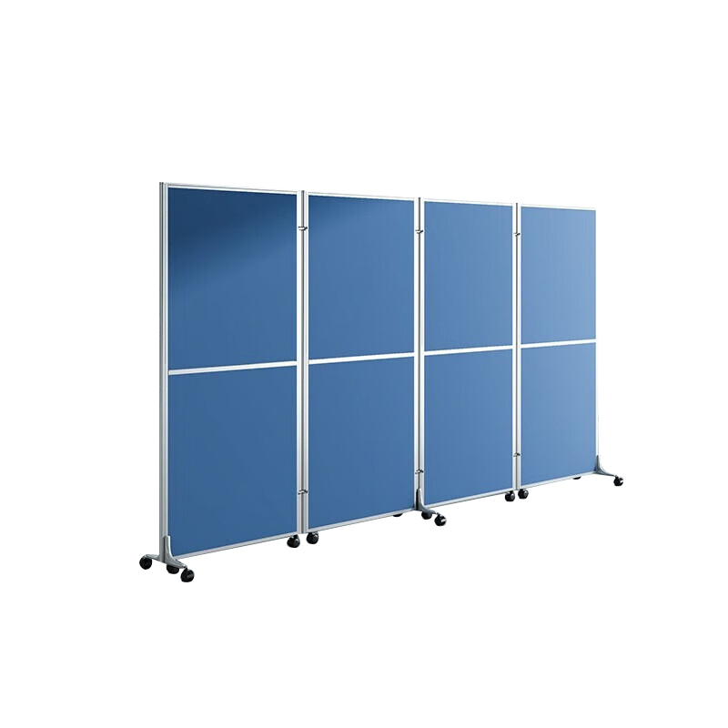 苏宁 质凡 办公室屏风隔断活动挡板可折叠移动(全板式)高清大图