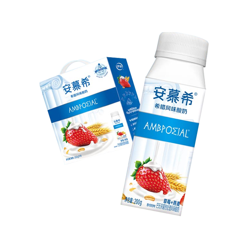 伊利 利乐冠安慕希常温酸奶草莓燕麦味 200g*10