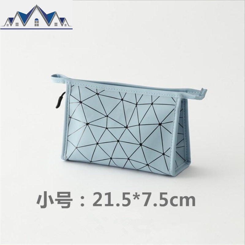 ins风简约潮化妆包收纳包化妆品包便携大小号PU防水大容量多功能 三维工匠高清大图