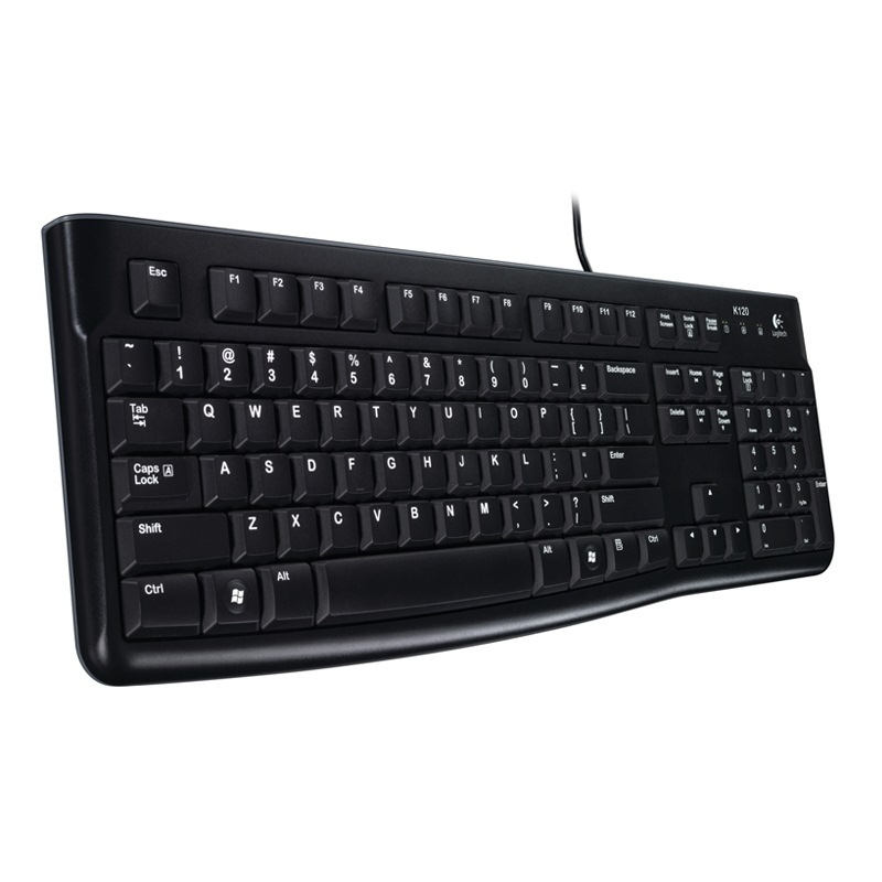 罗技(Logitech) K120 有线键盘黑色高清大图