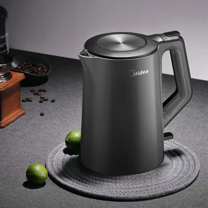 美的(Midea)电水壶电热水壶304/316L食品级不锈钢烧水壶家用开水壶 1.5L MK-15MS03 台高清大图