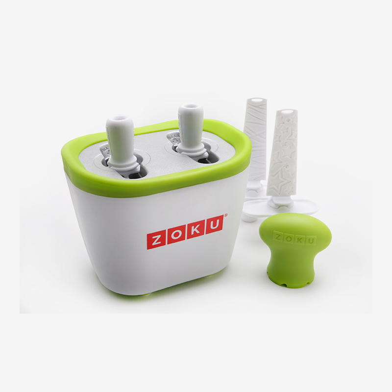 美国zoku冰棒雪糕模具机两只冰棍家用自制冰盒冰块冰糕冰淇淋棒冰DIY工具(经典色)
