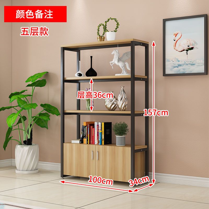 货架置物架多层化妆品展示柜产品陈列柜组合整理架多功能展示架子|5层长100宽34高157 白架黑板