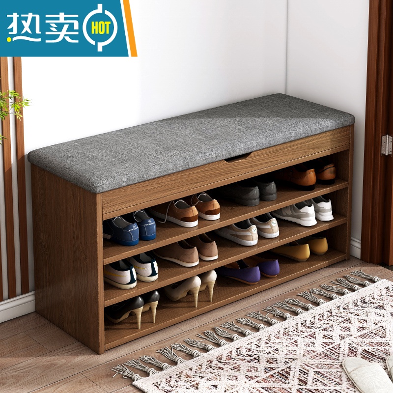 敬平换鞋凳家用门口鞋柜可坐式简约现代入户收纳鞋架凳一体进门穿鞋凳收纳凳高清大图
