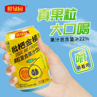 鲜绿园枇杷金橘果粒复合果汁饮料整箱装工厂直发批发价