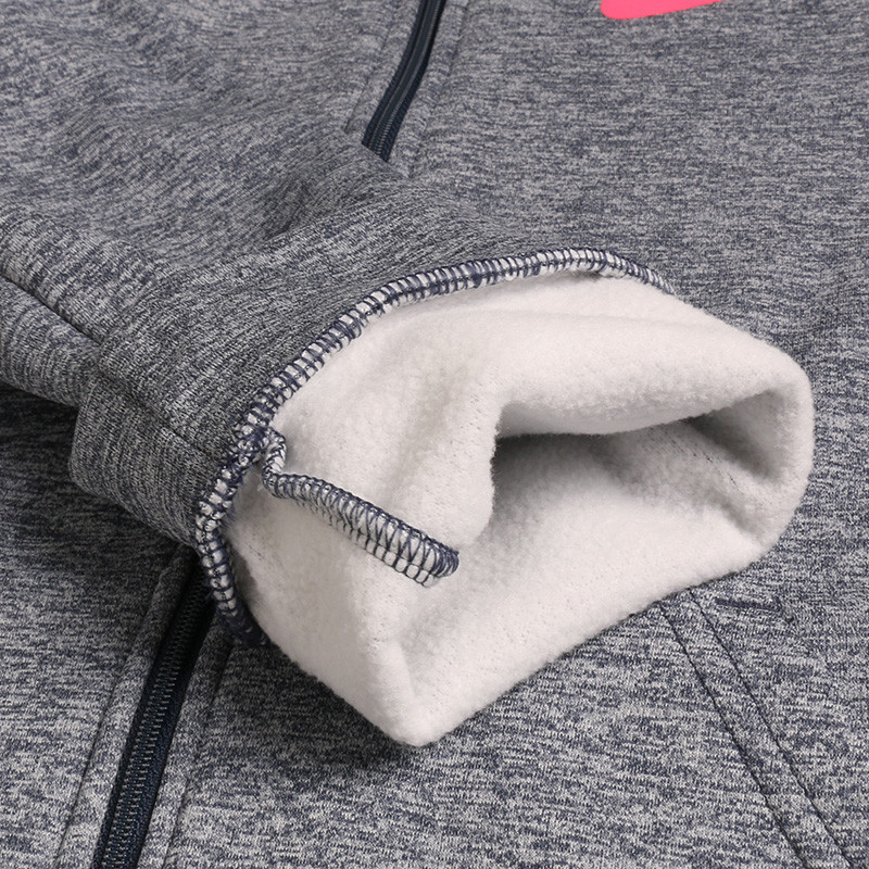 耐克(NIKE)运动服大童 常规款运动卫衣针织透气连帽休闲跑步夹克外套859971-471