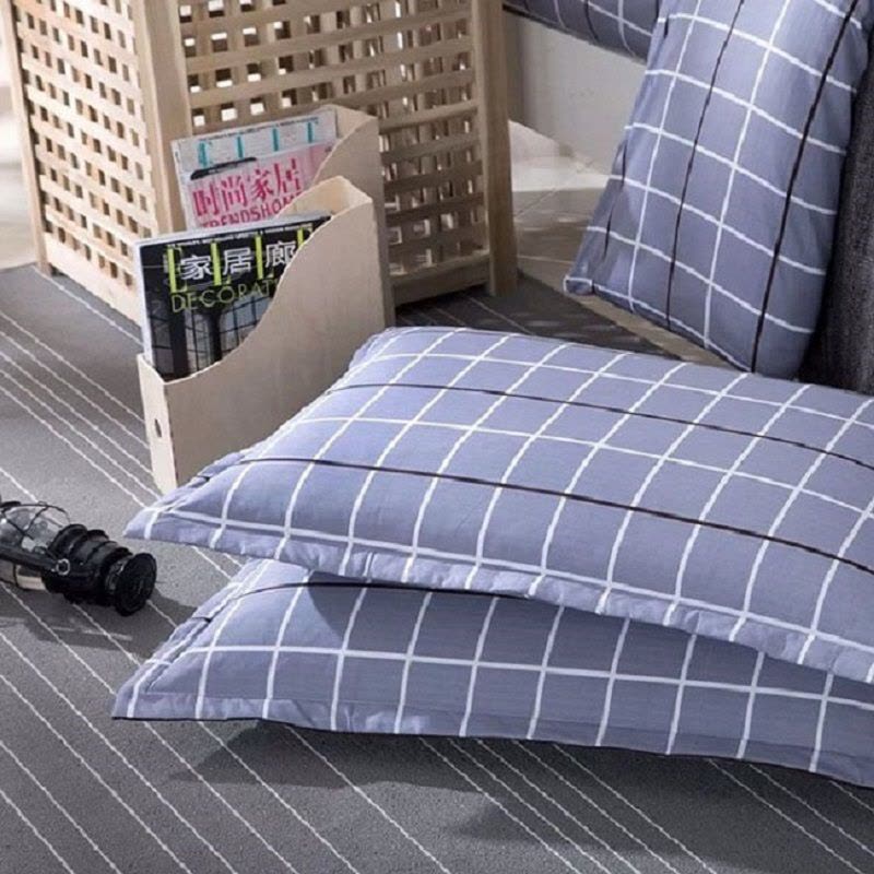 洛菲源 磨毛床上用品三件套(非全棉)床单160*210 被套160*210 枕套48*74 套图片