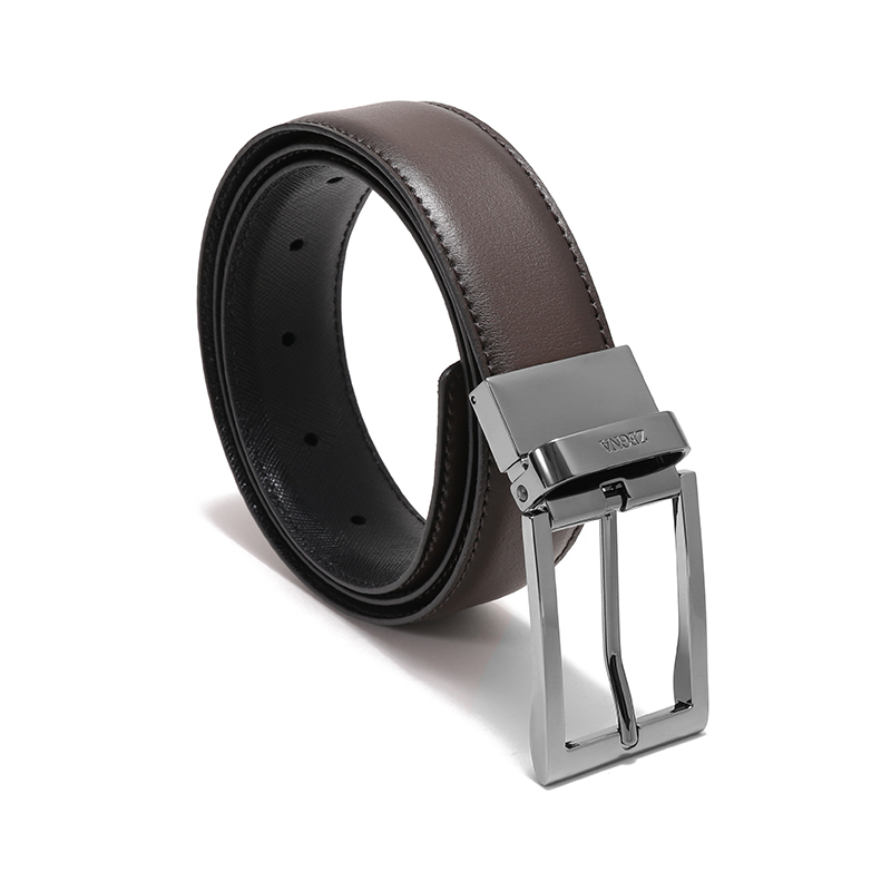 杰尼亚zegna男士牛皮可裁剪双面旋转皮带腰带lhvimb010rz