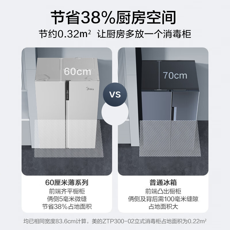 美的(Midea)冰箱超薄嵌入M60系列456升对开双开门超大容量家用智能一级变频BCD-456WKPZM(E)以旧换新