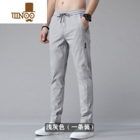 YANXU建筑工地工人干活穿的裤子冰丝薄款宽松大码休闲直筒长裤筒薄活X M建议80-95斤 8812浅灰色单件装