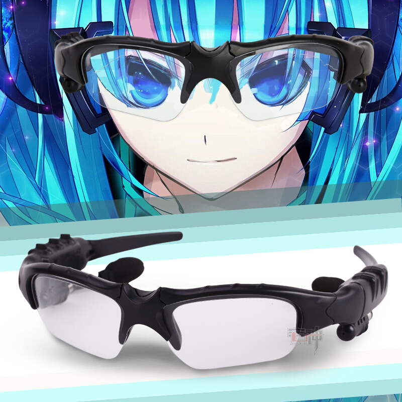 初音未来运动无线蓝牙智能骑行眼镜墨镜miku二次元概念耳机动漫周边8