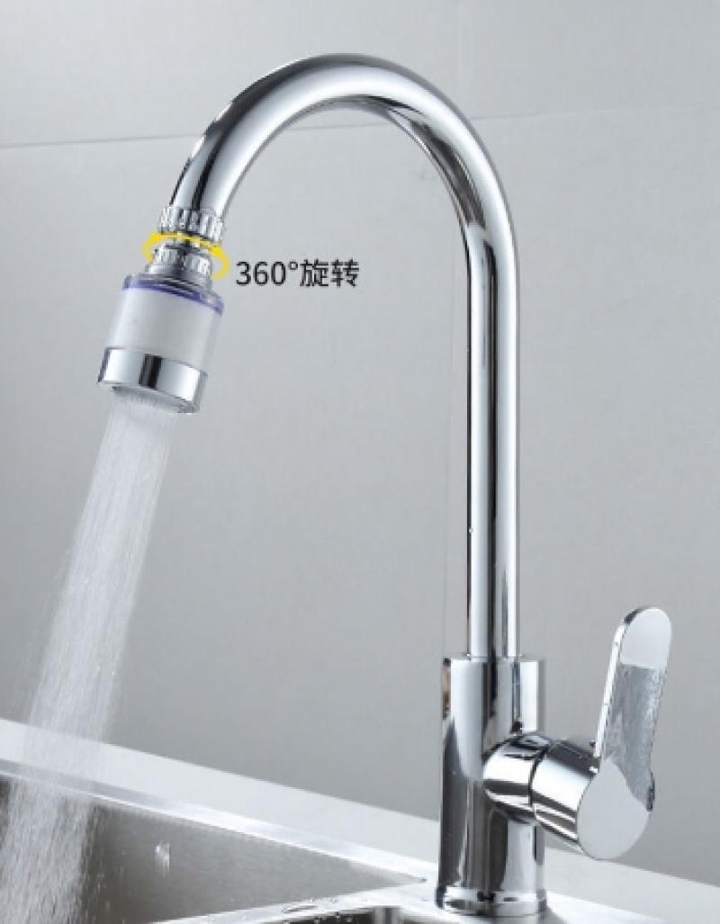 水龙头过滤器万能通用防溅花洒厨房水嘴家居用品净水器家用--1个净水器+2个原装过滤芯- -净水+过滤【自来水秒变干净】
