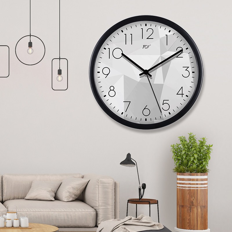 tqj金属简约壁挂钟时尚定制静音挂表客厅钟表卧室装饰圆形石英钟视频