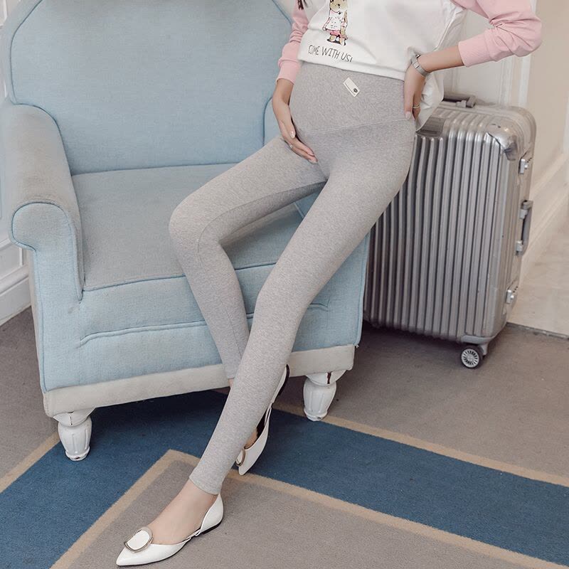 迪鲁奥(DILUAO)孕妇装春秋季2021新款孕妇裤子长裤修身调节交叉腰孕妇托腹裤图片