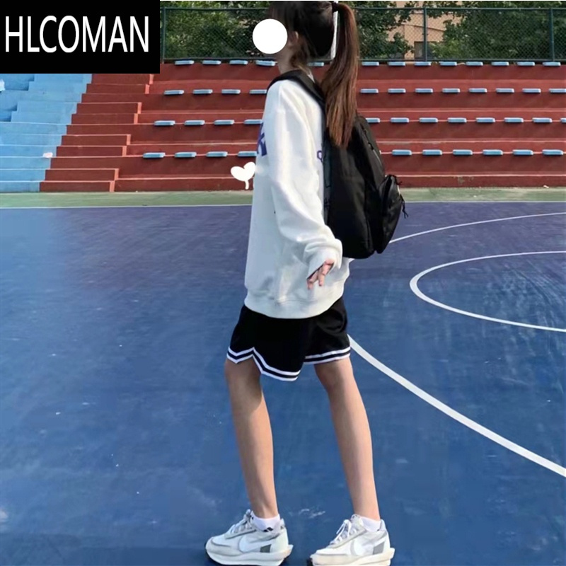 HLCOMAN篮球短裤男女士运动宽松夏季潮牌男生速干美式冰丝休闲裤子五分裤