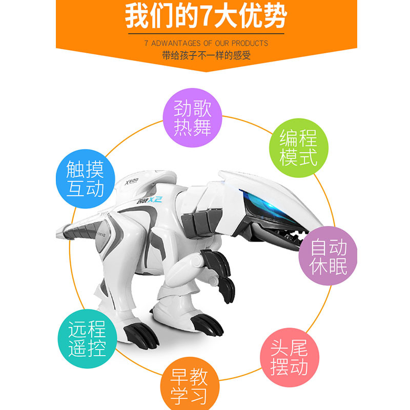 儿童智能遥控恐龙电动玩具会走路仿真动物机器人超大号霸王龙男孩生日礼物