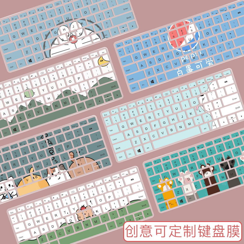 华为matebook14键盘膜13电脑键盘贴纸d14按键贴荣耀magicbook14|A1-001【猫爪】请留言具体型号