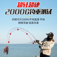 正品新款 光威路亚竿 双梢M MH调2.1M2.4米碳素超轻超硬钓鱼竿直柄路亚杆抛竿 路亚竿套装