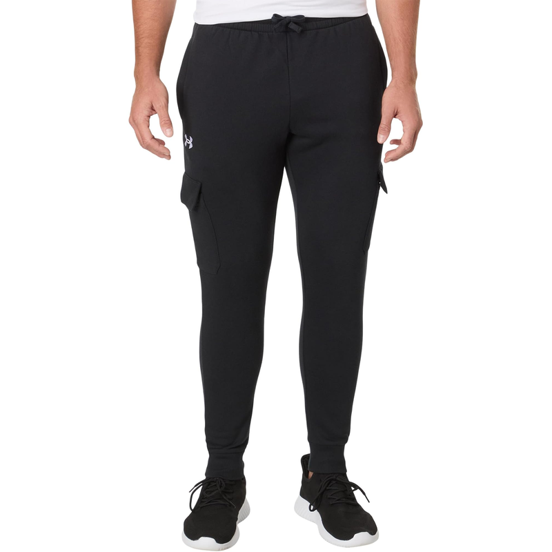 Under Armour经典流行舒适百搭简约透气健身休闲长裤 Rival 男士运动裤 Black/White ST