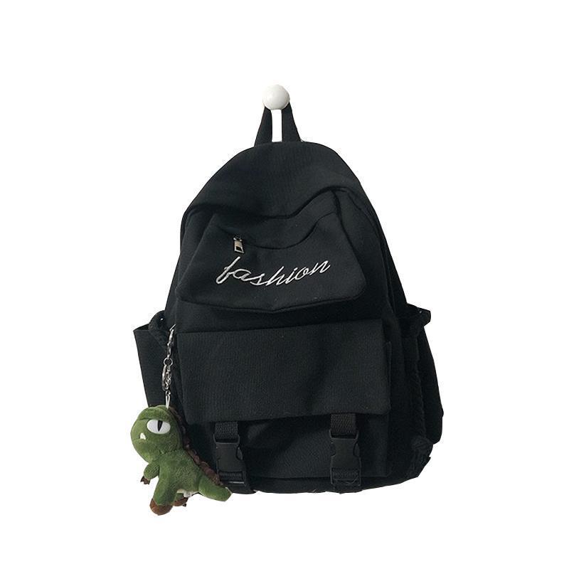 派尼美特日系原宿少女书包女学生韩版ins风港风复古工装双肩包帆布