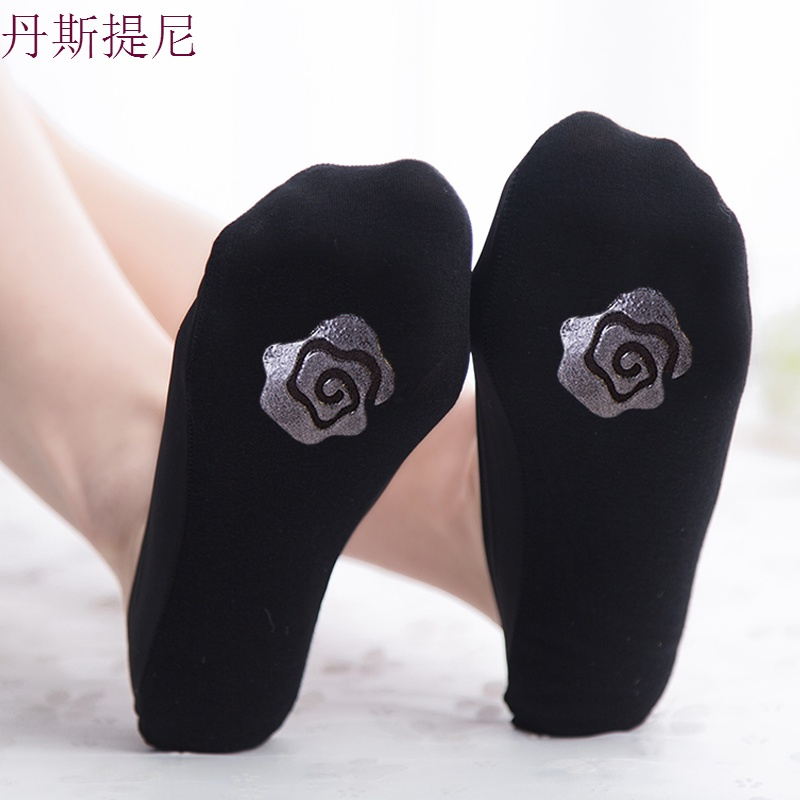 船袜女纯棉浅口隐形脚底袜套夏季超薄款冰丝硅胶防滑高跟鞋短袜子