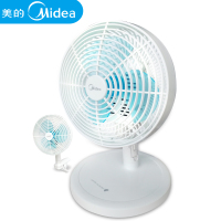 美的（Midea）FTW18-12L电风扇台式台夹扇学生宿舍小风扇床头摇头夹扇迷你办公室台扇