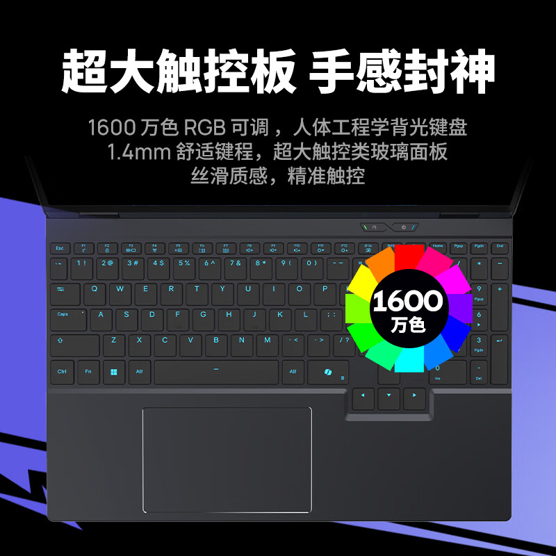 机械革命(MECHREVO)翼龙15Pro 15.3英寸99Wh长续航轻薄游戏笔记本电脑 定制R7H-255 32G 2T RTX5060 2.5K 240H 灰高清大图