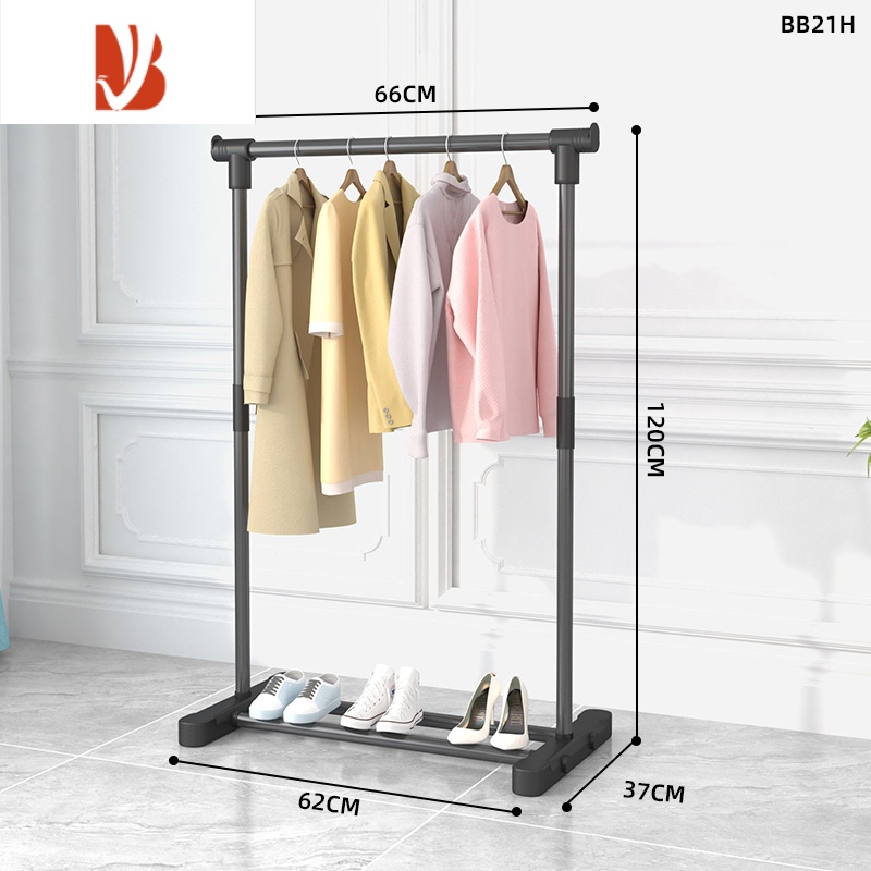 三维工匠凉衣架家用阳台新款2023晾衣架落地结实加厚加粗掠衣捍衣杆挂衣服