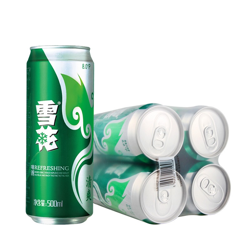 雪花啤酒清爽拉罐四连包500ml*4听