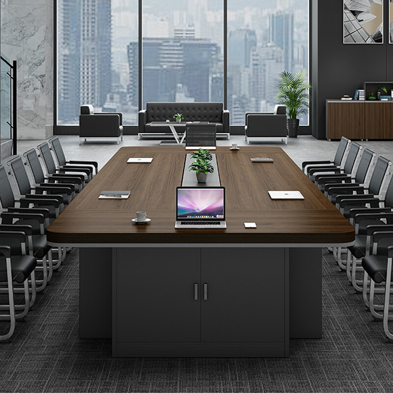 绵冠MIANGUAN现代简约会议桌洽谈桌员工培训桌长条桌办公桌高清大图