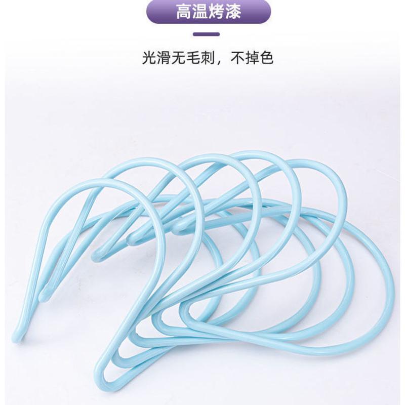 家用衣帽架免打孔卧室挂帽子收纳架门后壁挂式帽子架浴室毛巾架 白色[5环]配无痕挂钩