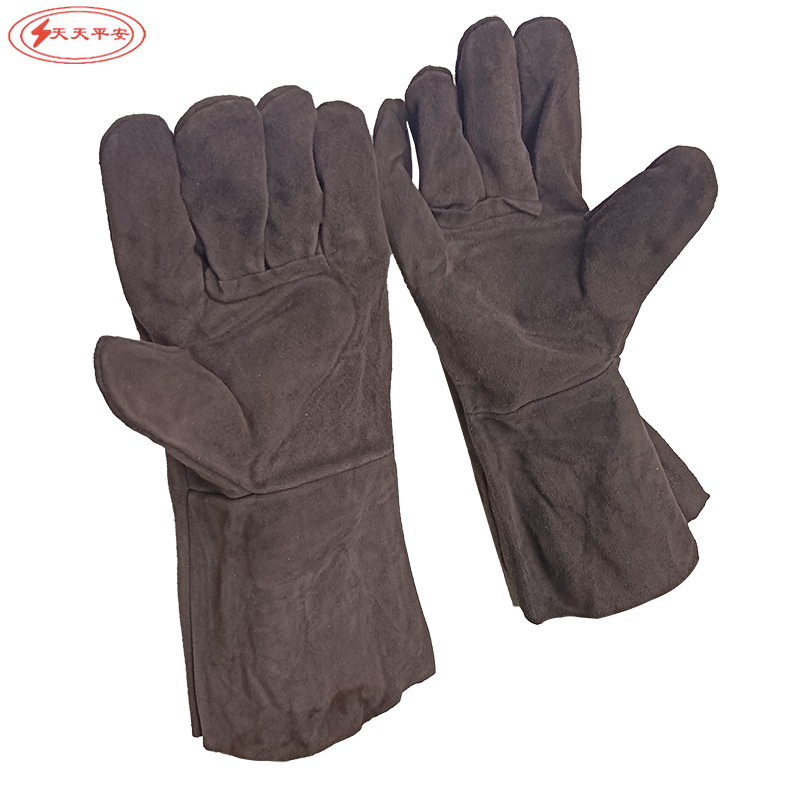天天平安电焊手套焊工手套 纯牛皮款高清大图