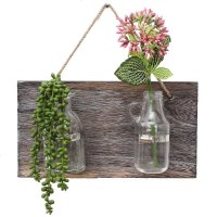 壁挂花瓶装饰品墙面墙壁客厅墙上墙面陶瓷欧式墙壁挂件透明鱼缸家居装饰壁挂花盆玻璃瓶=