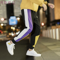 男士裤子宽松薄款九分运动休闲裤原宿潮流九分裤青少年长裤束脚裤