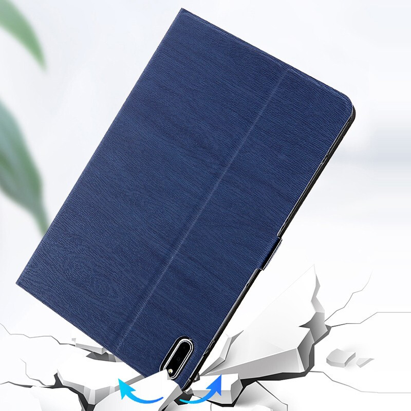 魅爱琳 华为MatePad Pro10.8英寸保护套商务自然木纹皮套10.4平板外壳防摔软休眠翻盖支架时尚男女