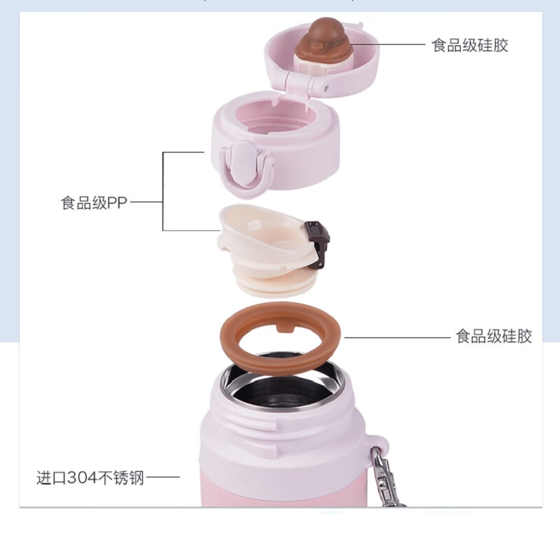 膳魔师(THERMOS)膳魔师保温杯JNT-550超轻带提挂绳便携男女水杯不锈钢 JNT-551渐变蓝 带提绳550ml高清大图