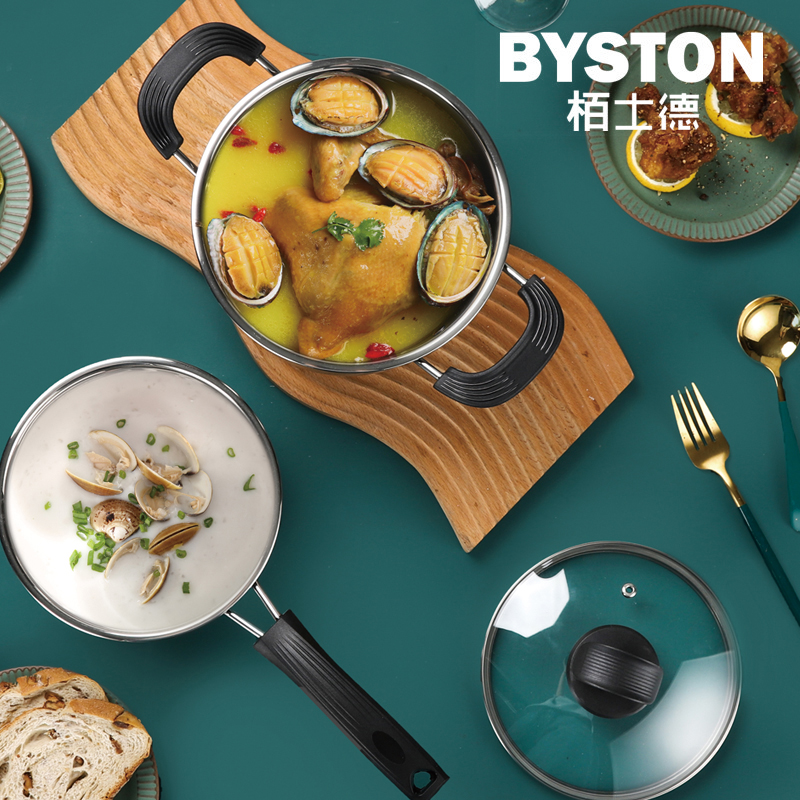 栢士德BYSTON304奥氏体型不锈钢劳斯克套锅 BST-120高清大图