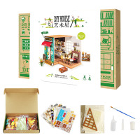 若态若来diy小屋 手工制作拼装小房子模型玩具创意拼插拼图艺术屋男生女生生日礼物 DG109西蒙的时光咖啡店