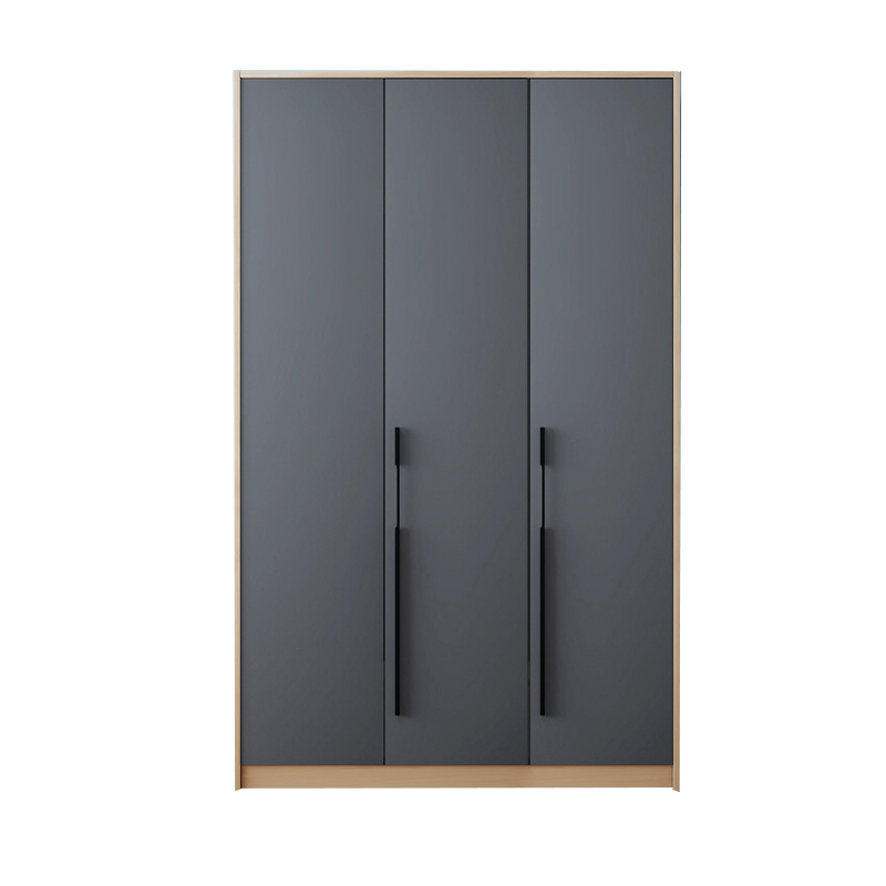 慧采云 木质更衣柜简约北欧三门衣柜员工储物柜卧室衣帽柜出租公寓板式组装简易衣柜