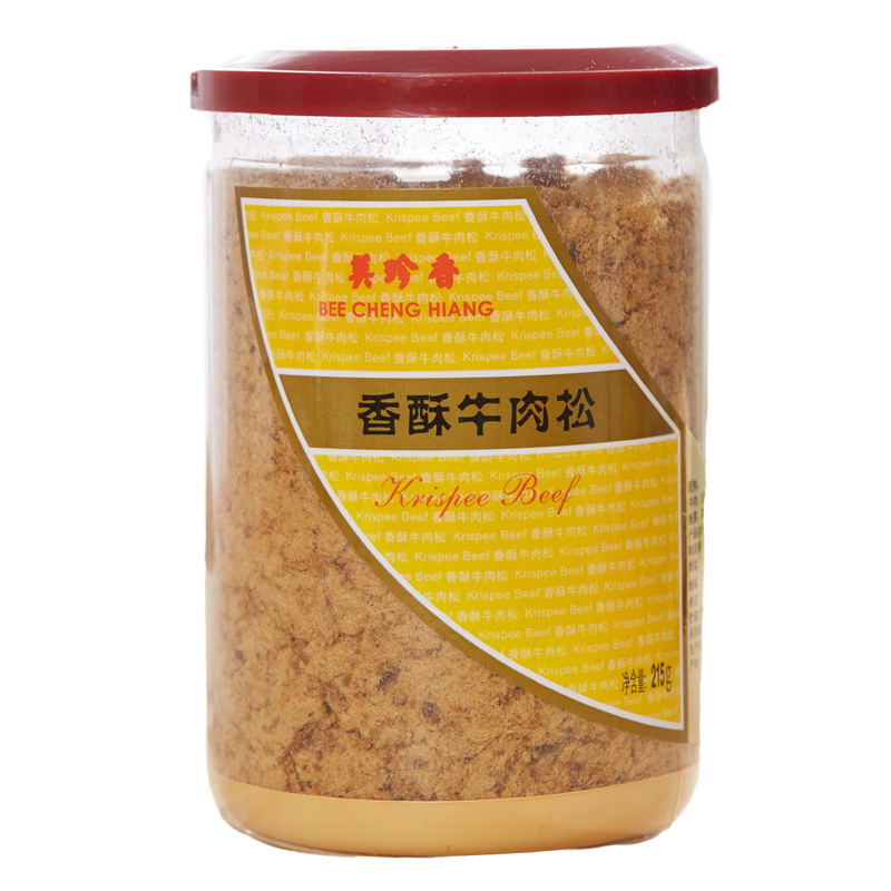 美珍香香酥牛肉松215g营养肉松拌粥夹面包罐装新加坡特产视频