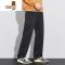 YANXU2023新款美式高街黑色牛仔裤男直筒宽松款潮流休闲长裤子男生
