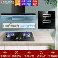 樱花(SAKURA)烟灶套餐 欧式顶吸抽油烟机18立方燃气灶具消毒柜厨电套装T102M+BBG09+C01