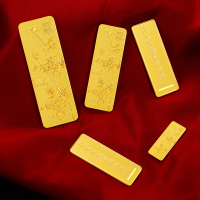 浦发银行旗舰店 足金 黄金 竹报平安投资金条 黄金 100g 计价 2天内发货