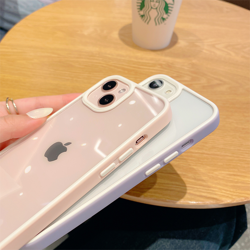 卡绮苹果13手机壳iPhone13promax透明全包硅胶pro海蓝色新