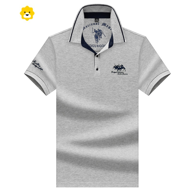 fishbasket高端名牌popolo衫男士短袖t恤季翻领宽松大码男装体恤潮