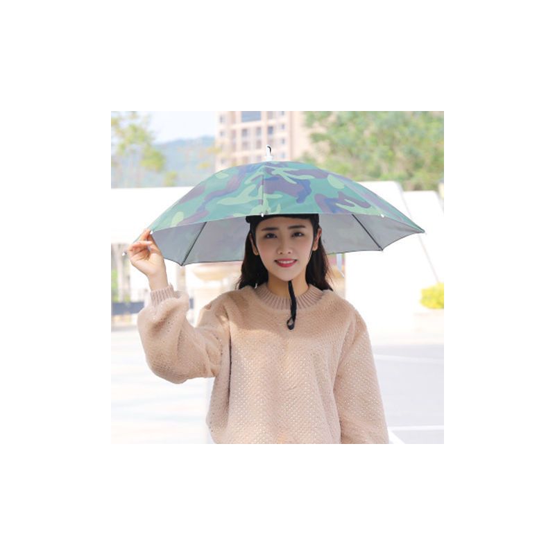 双层防晒防雨伞伞帽头戴式雨伞防晒头戴伞帽户外遮阳垂钓n0