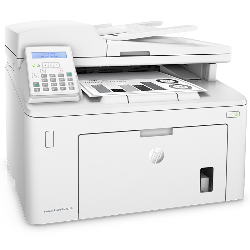 惠普hp laserjet pro mfp m227fdn a4黑白激光打印机一体机自动双面