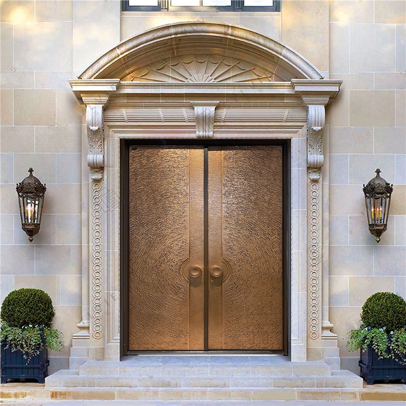 古达定制铸铝门别墅大门双开盗门进户入户子母门家用农村自建房大门
