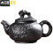 三维工匠宜兴大号紫砂壶茶壶单壶大容量泡茶壶茶杯陶瓷水壶花茶壶功夫茶具 黑色大号龙凤和鸣壶