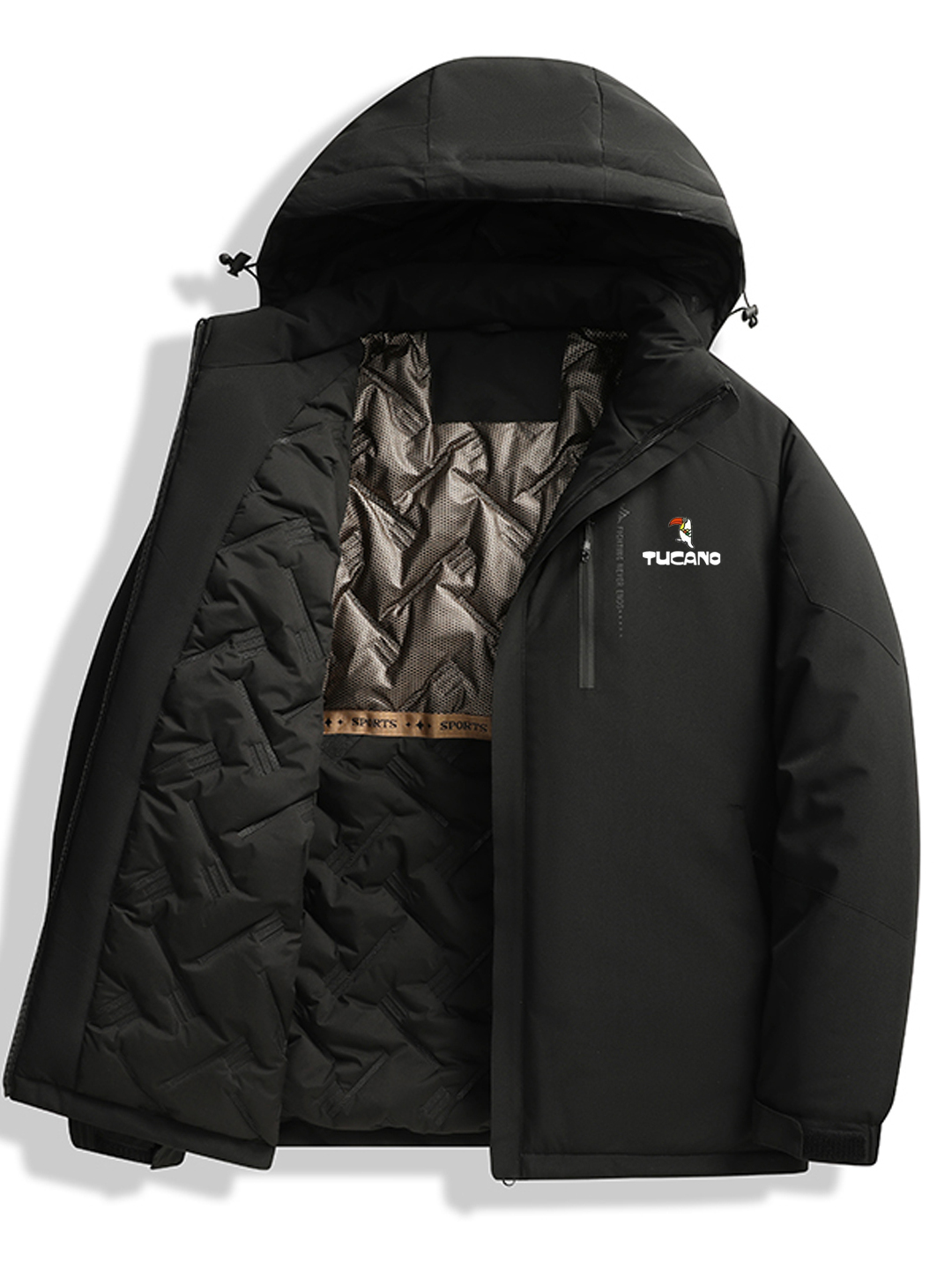 啄木鸟冲锋衣棉服外套男士秋冬季宽松加绒加厚棉衣服保暖夹克棉袄高清大图